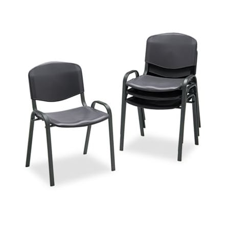 Safco Safco, STACKING CHAIR, BLACK SEAT/BLACK BACK, BLACK BASE, 4PK 4185BL